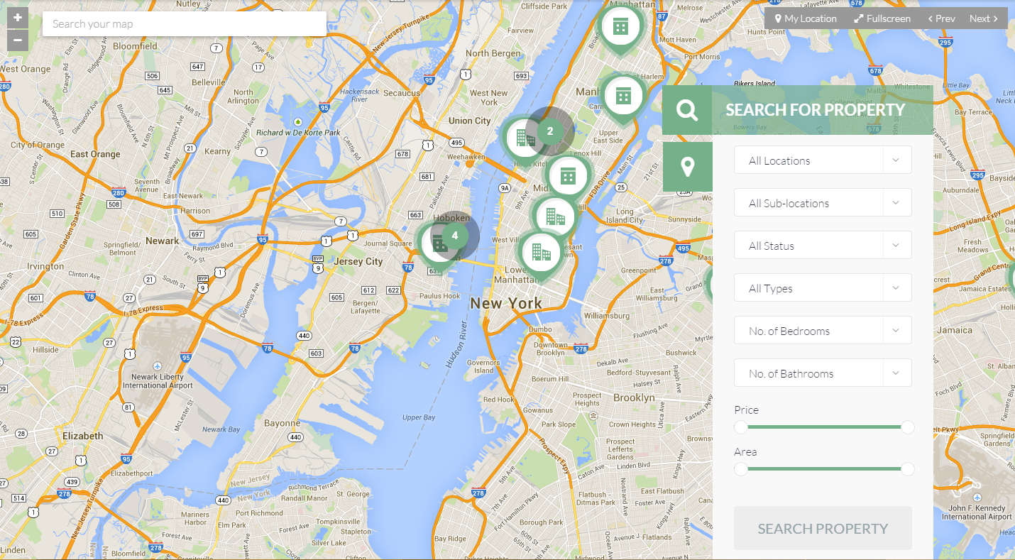 Shortcodes Map Vertical